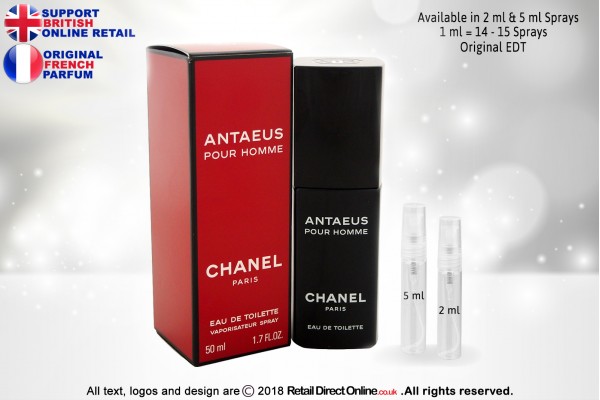 Chanel Antaeus ( Original) | Eau De Toilette | 5 ML | Atomiser Spray Sample Tester Glass Bottle | Perfume