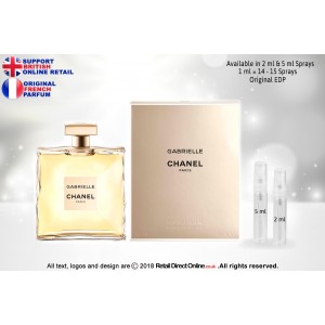 Chanel Gabrielle ( Original) | Eau de Parfum | 5 ML | Atomiser Spray Sample Tester Glass Bottle | Perfume