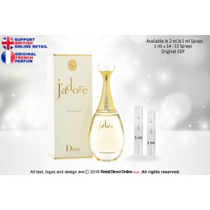 Jadore by Miss Dior ( Original) | Eau de Parfum | 5 ML | Atomiser Spray Sample Tester Glass Bottle | Perfume