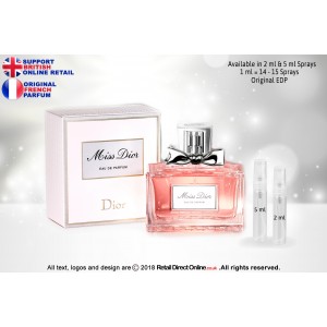Miss Dior ( Pink) ( Original) | Eau de Parfum | 5 ML | Atomiser Spray Sample Tester Glass Bottle | Perfume